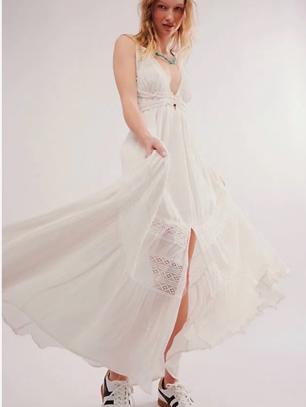 Free People Hadlee Maxi Dress White - Picture 2 of 16